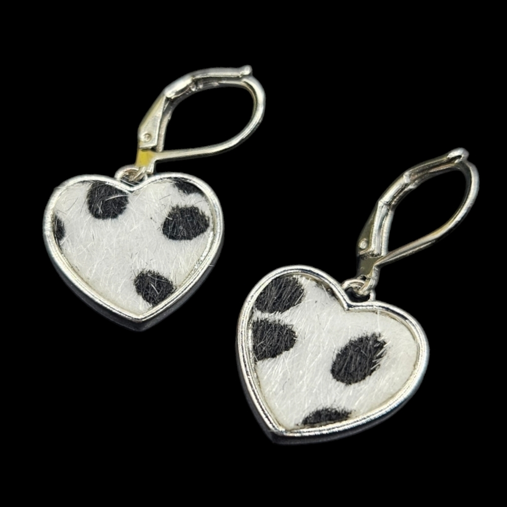 Dalmatian Heart Earrings